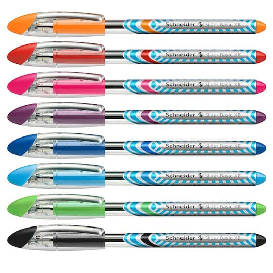 Schneider® Assorted Slider Ballpoint Stick Pen, 8 Pack